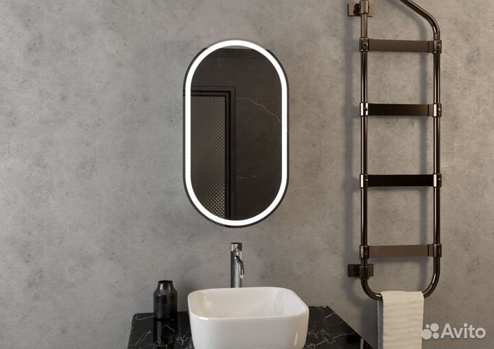 Шкафчик с зеркалом в ванную новый