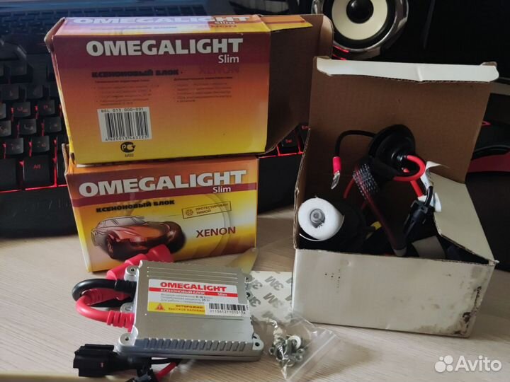 Ксенон Блок розжига OmegaLight Slim + Лампы H4