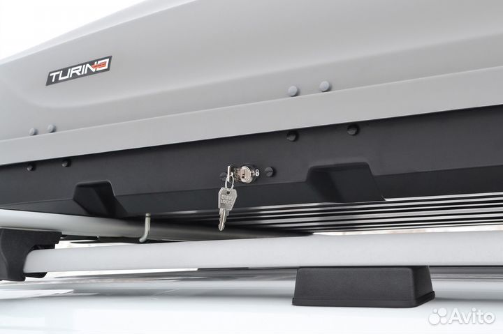 Автобокс на крышу Turino Medium серый