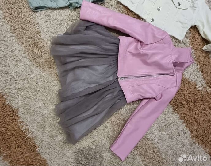 Кожаная куртка для девочки