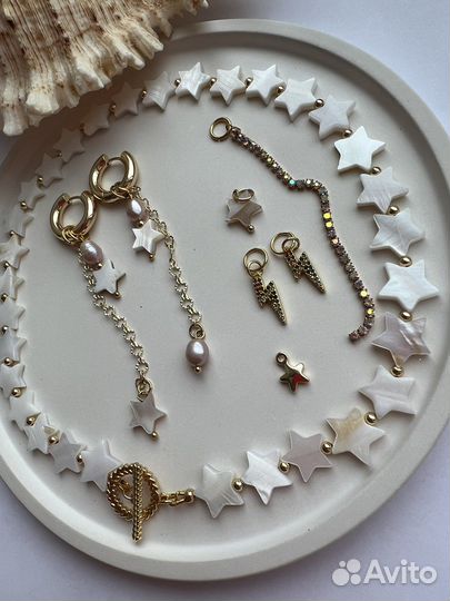 Колье браслет серьги