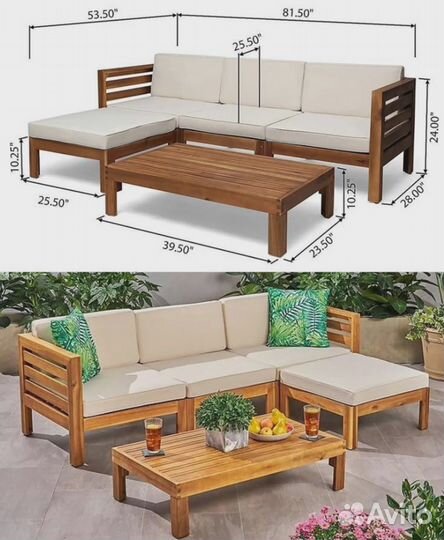 Стол диван Лофт. Садовая мебель