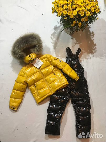 Детский зимний костюмBuba Moncler Black and Yellow