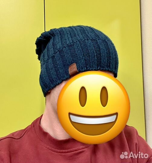 Мужская зимняя шапка шерсть ягненка