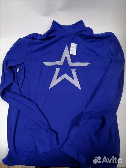 Футболка длинный рукав синяя