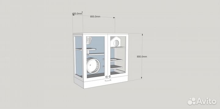 Витрина для шиншиллы