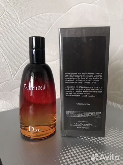 Dior мужская Fahrenheit Eau DE Toilette 100 мл