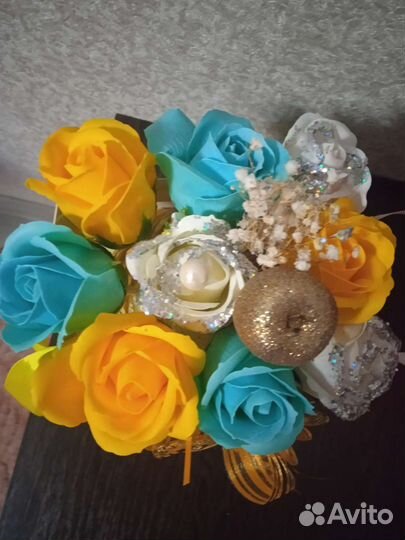 Букет из мыльных роз