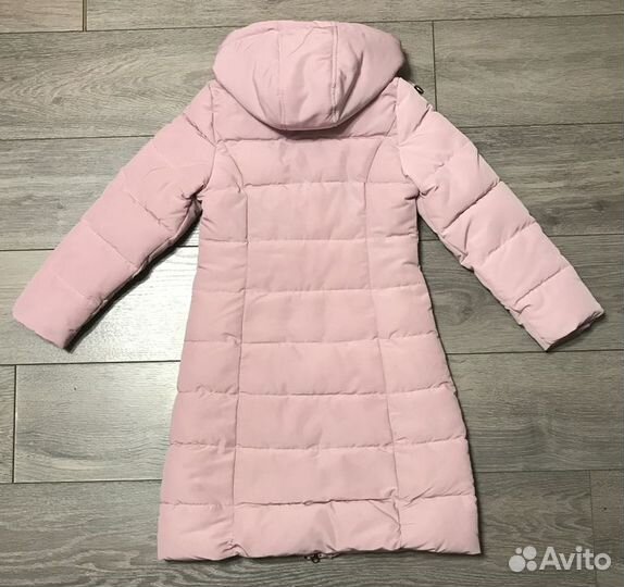 Пальто удлиненное Moncler розовое (140 - 164)