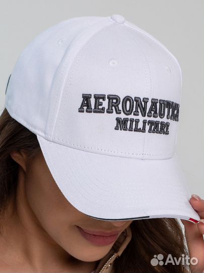 Кепка бейсболка женская белая Aeronautica