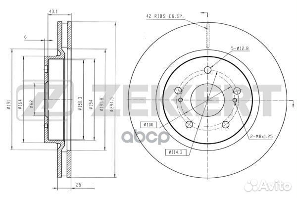Диск торм. перед. Suzuki Grand Vitara II 05- bs