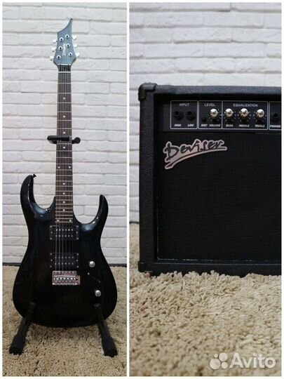 Электрогитара zombie и комбоусилитель