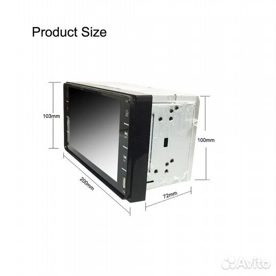 Автомагнитола 2 din на Тойоту 200*100 2 дин