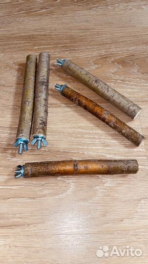 Жердочки для птиц с корой Ива натуральные 2 шт