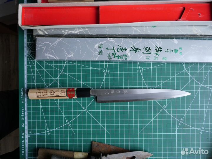 Кухонный нож Янагиба japan Старинный не бу