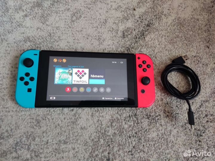 Прошитая Nintendo Switch V2 96Gb+игры