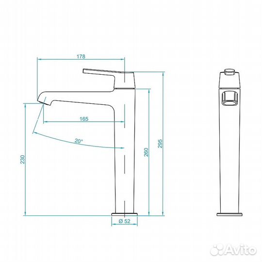 Смеситель для раковины RGW 511405311-04 Черный