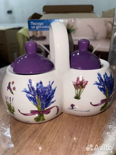 Набор баночек для специй из керамики