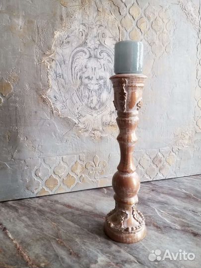 Подсвечники. Дерево, стекло