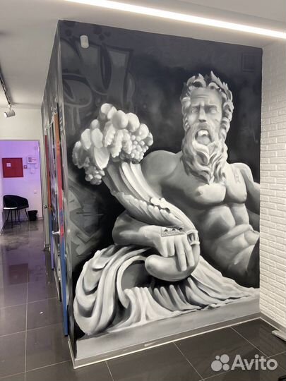 Граффити - оформление, Роспись стен, художник