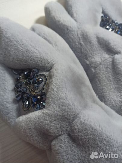 Рукавицы экомех кролик, варежки