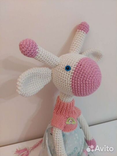 Игрушка вязаная Жираф