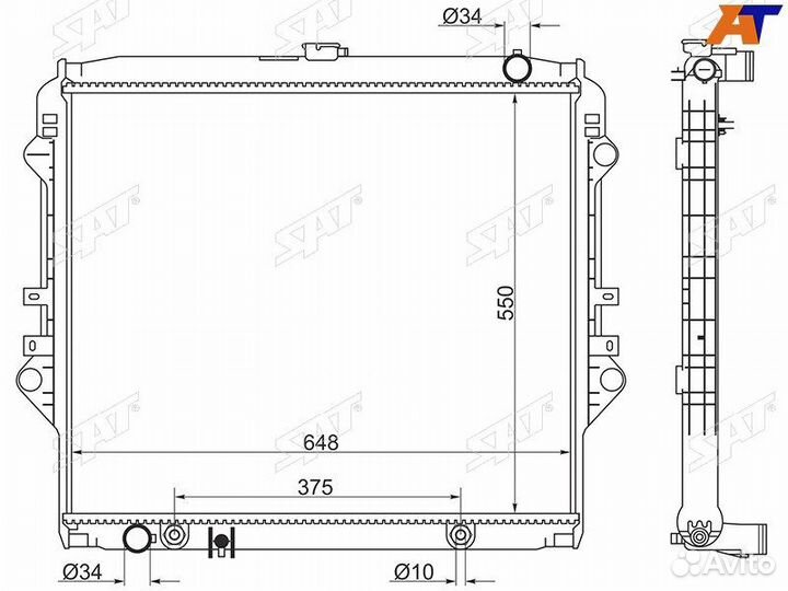 Радиатор Toyota Hilux 15-20