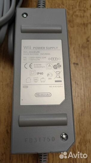 Nintendo Wii блок питания оригинал