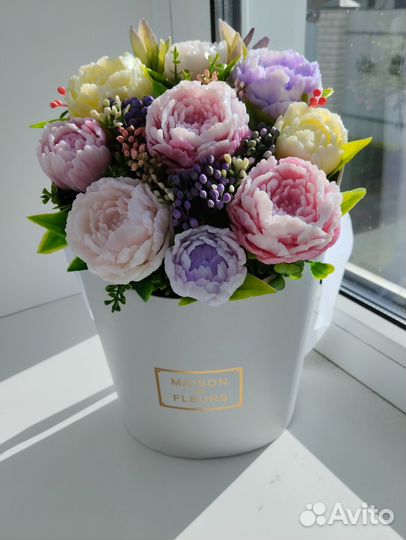 Букет цветов из мыла