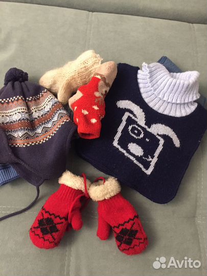 Пакет вещей Шапки шарфы шлем Reima варежки на 2-4г