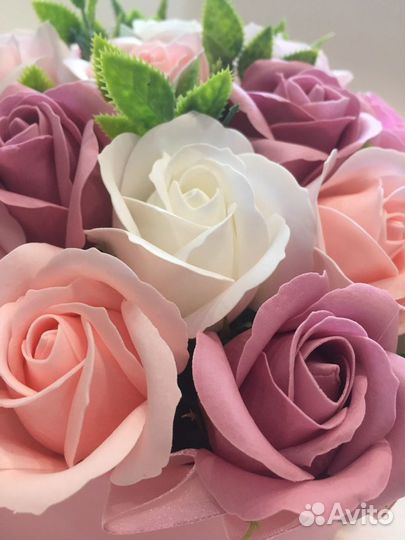 Букет из мыльных роз, мыльные розы, мыльные цветы