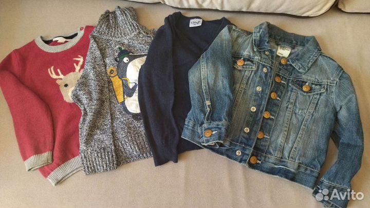Джинсовая куртка и свитера на мальчика от 1.5 лет