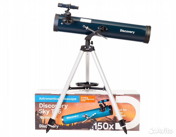 Телескоп Levenhuk Discovery Sky T76 с книгой