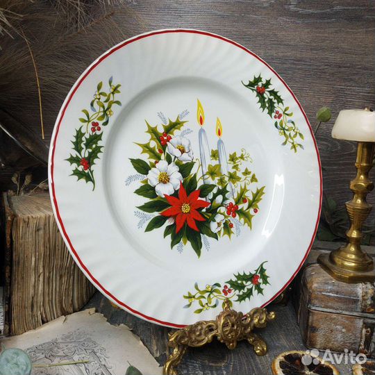 Антиквариат из Европы. Тарелка Рождественская