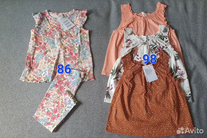 Новая одежда hm 86,92,98, 104 для девочки