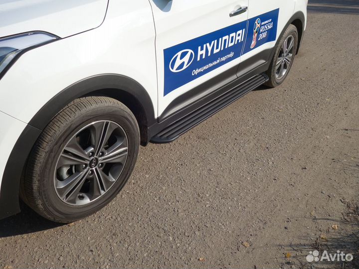 Пороги алюминиевые для Hyundai Creta 2016-2021