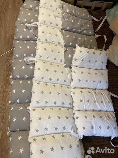 Бортики в кроватку для новорожденных + одеяло