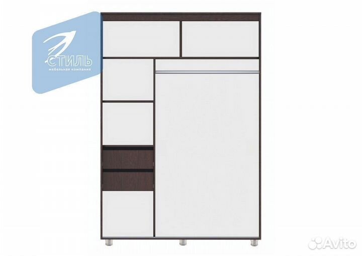 Прайм Прямоугольный Шкаф-купе Ясень анкор светлый