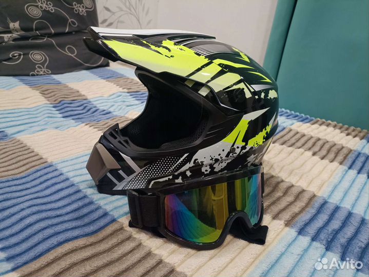 Шлем велосипедный мотоциклетный fullface