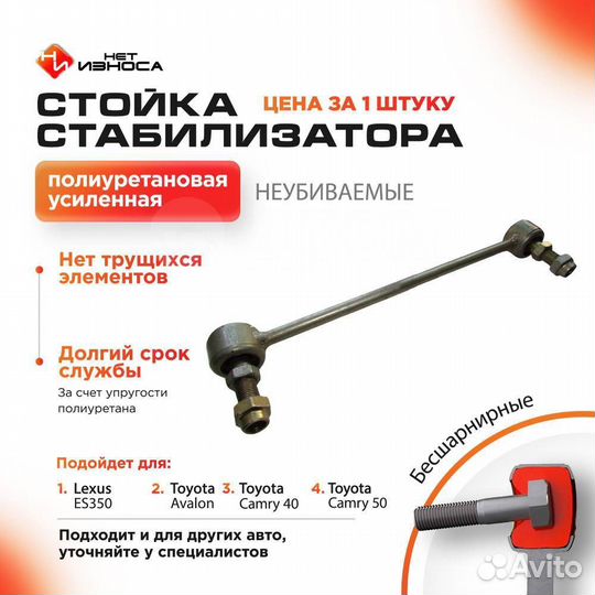 Нет Износа Стойка стабилизатора полиуретановая 048