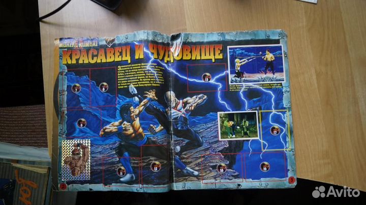 Журнал наклейки карточки мортал комбат Mortal Komb