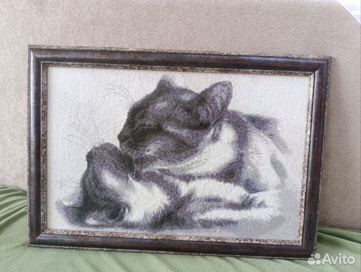 Картина вышитая крестом ручная работа
