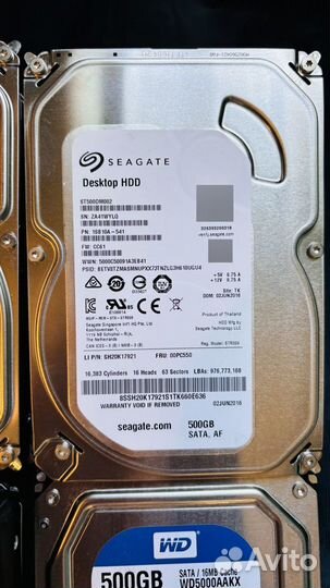 Жесткие диски Seagate, WD, Toshiba 3.5 1 Tb/500 Gb