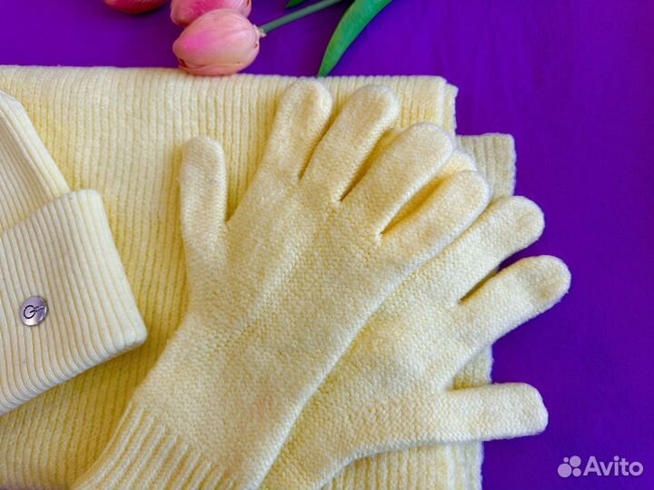 Шапка шарф перчатки комплект