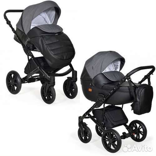 Коляска 2 в 1 эко кожа