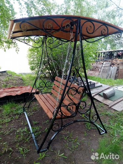 Садовые качели кованные