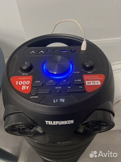 Большая Bluetooth колонка telefunken