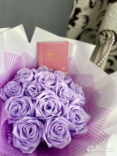 Букет из атласных лент