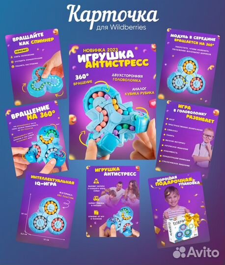 Дизайн карточек для маркетплейсов/ инфографика