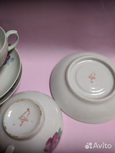 Чайные пары от сервиза Дулево, Полонский завод